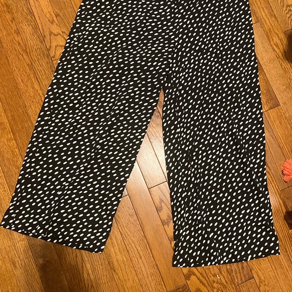 Gudrun Sjödén. Pants - Polka Dot Cropped Wide-Leg Pants - Black & White